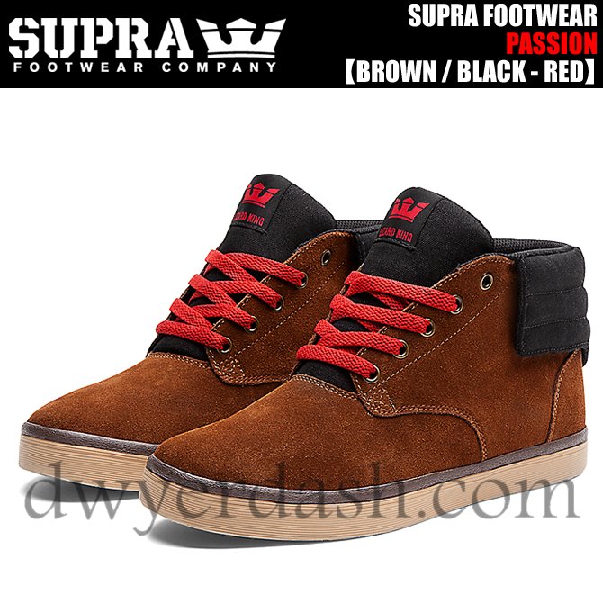 2014年最新入荷スープラ(SUPRA) パッション BROWN SUEDE/BLACK CANVAS-TANオーダーへようこそ