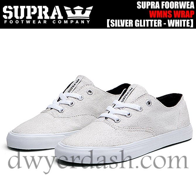 数量は多いスープラ(SUPRA) ウィメンズ ラップ SILVER GLITTER/WHITEの激安価格で大放出
