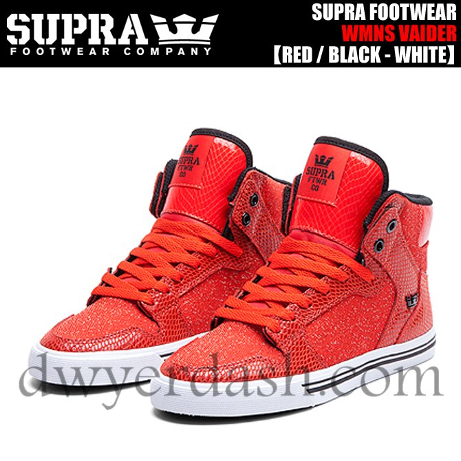 【人気沸騰】スープラ(SUPRA) ウィメンズ ベイダー RED/BLACK/WHITE専門店100％本物