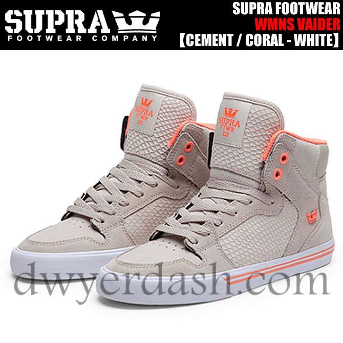 売上実績NO.1スープラ(SUPRA) ウィメンズ ベイダー CEMENT/CORAL/WHITE新作も値下げ