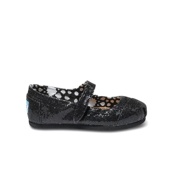 高速配送TOMS タイニー メリー ジェーンズ BLACK GLITTERS公式オンライン